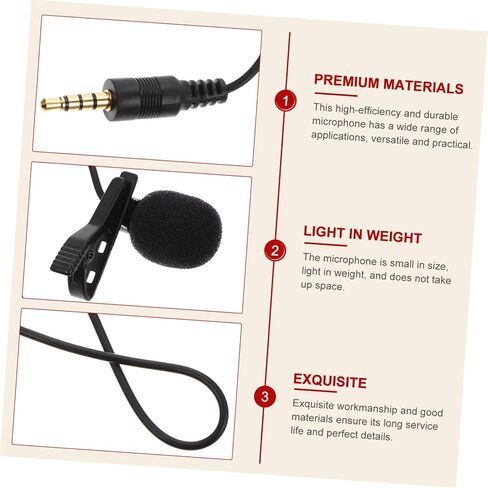 LIFKOME 2Pcs Lavalier Microphone for Phone Laptop Compact Clip Recording Mic Noise Reduction for Live Streaming Interviews for Creators Vloggers in Saudi Arabia