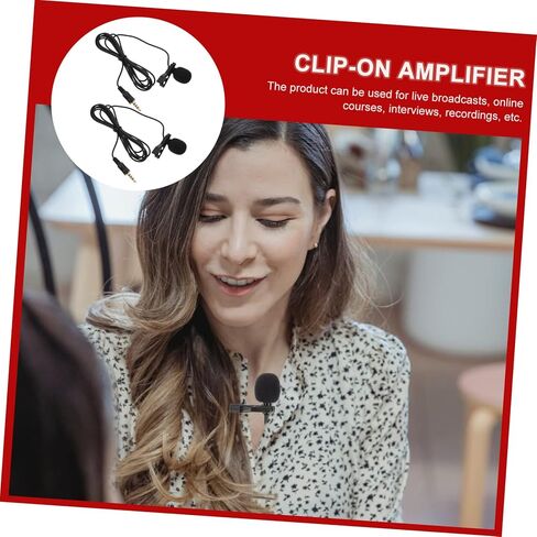 LIFKOME 2Pcs Lavalier Microphone for Phone Laptop Compact Clip Recording Mic Noise Reduction for Live Streaming Interviews for Creators Vloggers in Saudi Arabia