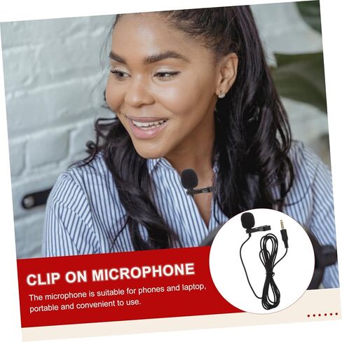 LIFKOME 2Pcs Lavalier Microphone for Phone Laptop Compact Clip Recording Mic Noise Reduction for Live Streaming Interviews for Creators Vloggers in Saudi Arabia
