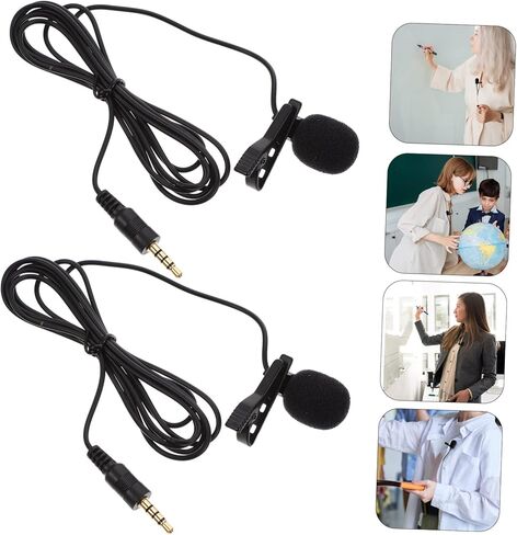 LIFKOME 2Pcs Lavalier Microphone for Phone Laptop Compact Clip Recording Mic Noise Reduction for Live Streaming Interviews for Creators Vloggers in Saudi Arabia