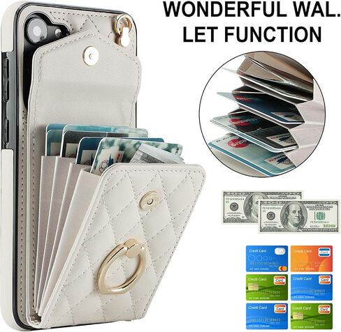 Phone Case for Samsung Galaxy S25 5G Wallet Cover with Tempered Glass Screen Protector and Crossbody Wrist Strap Ring RFID Blocking Credit Card Holder Cell S 25 25S 25 25S SM-S931U Women Girls Brown in Saudi Arabia