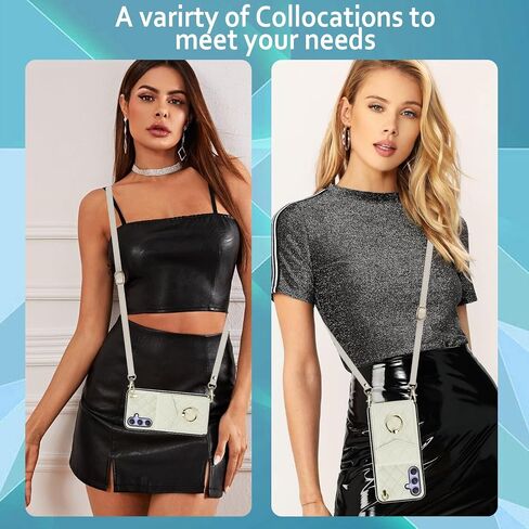 Phone Case for Samsung Galaxy S25 5G Wallet Cover with Tempered Glass Screen Protector and Crossbody Wrist Strap Ring RFID Blocking Credit Card Holder Cell S 25 25S 25 25S SM-S931U Women Girls Brown in Saudi Arabia