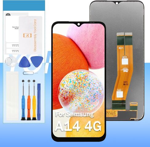 استبدال الشاشة لـ Samsung Galaxy A14 4G SM-A145F SM-A145M SM-A145P SM-A145R 6.6 "LCD Display Touch Disciplizer (ليس لـ A14 5G) in Kuwait