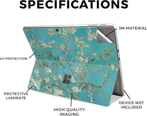 قرص الجلد متوافق مع Microsoft Surface Pro 11 (2024) - Blossom اللوز - غطاء ملصق الواقي فينيل 3M - يسهل تطبيقه | مصنوع في الولايات المتحدة الأمريكية من قبل Mayyskins in Saudi Arabia