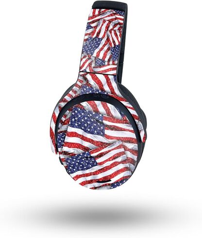 Mayyskins Glossy Glitter Skin متوافق مع Skullcandy Crusher ANC 2 - Patriot | واقي ، دائم عالية اللمعان اللمعان النهائي | من السهل تطبيق الأنماط وإزالتها وتغييرها in Saudi Arabia