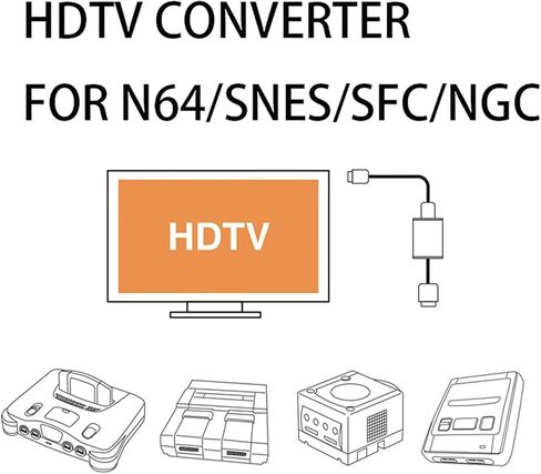 usonline911 1080p HDMI Adapter Converter HD-Cable for Nintendo 64/SNES/NGC Gamecube-Console in Saudi Arabia