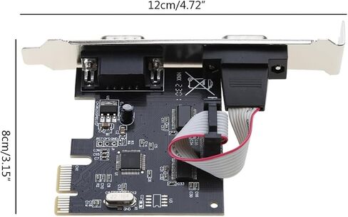 WCH382L PCIE X1 إلى DUAL RS232 بطاقة المنفذ التسلسلي/محول المنفذ التسلسلي +POS ، ATM ، الأتمتة الصناعية-متوافقة مع Windows & Linux (منفذ التسلسلي Dual RS-232) in Saudi Arabia