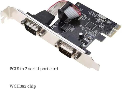 WCH382L PCIE X1 إلى DUAL RS232 بطاقة المنفذ التسلسلي/محول المنفذ التسلسلي +POS ، ATM ، الأتمتة الصناعية-متوافقة مع Windows & Linux (منفذ التسلسلي Dual RS-232) in Saudi Arabia