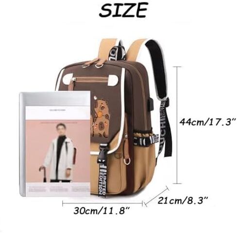 Lushandy Capybara Backpack, Cute Capibara Backpacks Kawaii Kapibara Stuff Large Cartoon Capybara Bag Ita Bag in Saudi Arabia