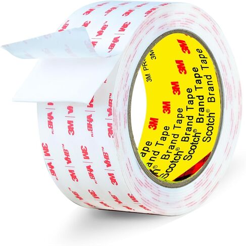 0.39in X 9.85ft Double Sided Tape Heavy Duty, Removable Mounting Tape for Wall, White Sticky Foam Tape, Picture Hanging Strips & Poster Hanger, Waterproof Adhesive Strips for LED Light in Kuwait