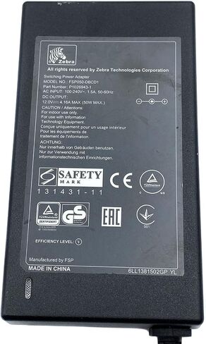 Zebra FSP050-DBCD1 50W 12V 4.16A AC ADAPTER P1026943-1 امدادات الطاقة مع الحبل in Saudi Arabia