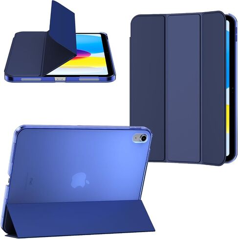 Gtang Case for iPad (A16) الجيل الحادي عشر 11 بوصة 2025 ، غطاء وقائي Slim Stand مع غطاء قذيفة شفاف من الكمبيوتر الشخصي لـ iPad 10th Gen 2022 ، معرف Touch Touch ، Auto Wake/Sleep ، Navy Blue in Kuwait