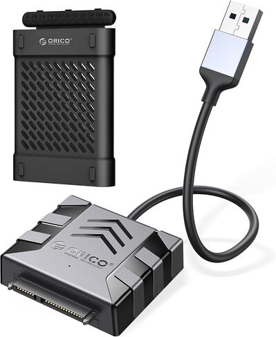 ORICO 2.5 Hard Drive Enclosure SATA to USB Cable, USB 3.0 to SATA III Cable for 2.5 inch HDD/SSD Hard Drive Support UASP with 2.5'' Silicone Case(S1-3AB-03) in Saudi Arabia