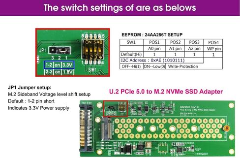 U.2 PCIE 5.0 إلى M.2 NVME محول in Kuwait