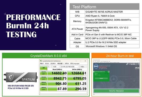 U.2 PCIE 5.0 إلى M.2 NVME محول in Kuwait