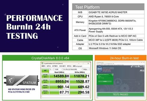 U.2 PCIE 5.0 إلى M.2 NVME محول in Kuwait