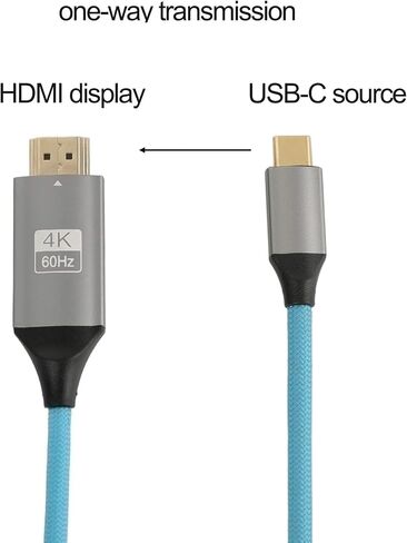 USB-C إلى HDMI Cable 4K@60Hz لجهاز الكمبيوتر اللوحي المحمول إلى جهاز عرض أجهزة العرض HD TV Monter in Saudi Arabia