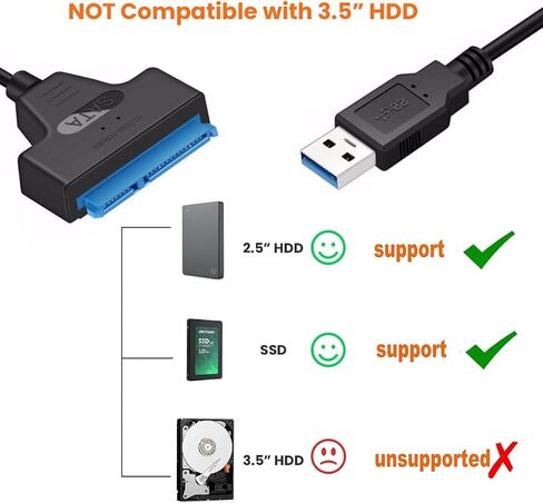 محول SATA إلى USB 3.0 - محول محرك محول خارجي من أجل نقل بيانات HDD/SSD 2.5 " in Saudi Arabia