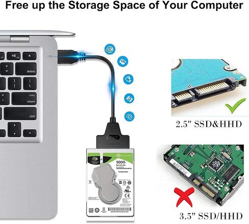 محول SATA إلى USB 3.0 - محول محرك محول خارجي من أجل نقل بيانات HDD/SSD 2.5 " in Saudi Arabia