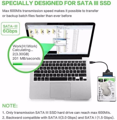 محول SATA إلى USB 3.0 - محول محرك محول خارجي من أجل نقل بيانات HDD/SSD 2.5 " in Saudi Arabia