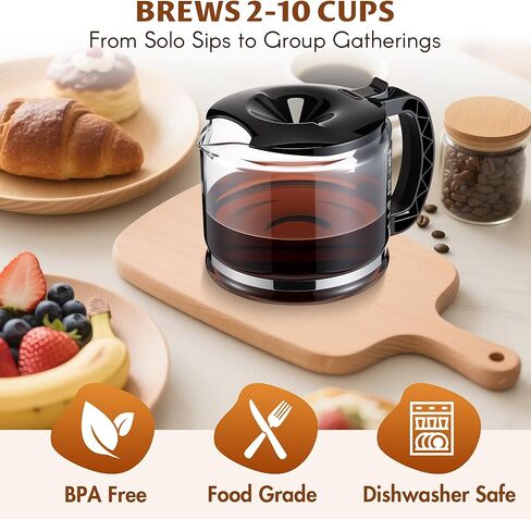 قهوة قهوة زجاجية متوافقة مع Delonghi 3066 3067 3093 3094 3111 3112 KF140 KF863 ، وعاء القهوة متوافق مع 7313283649 ، قطع غيار قوات القواتم الإسبريسو ، 10 كوب / 750 مل / 750 مل. in Saudi Arabia