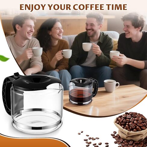 قهوة قهوة زجاجية متوافقة مع Delonghi 3066 3067 3093 3094 3111 3112 KF140 KF863 ، وعاء القهوة متوافق مع 7313283649 ، قطع غيار قوات القواتم الإسبريسو ، 10 كوب / 750 مل / 750 مل. in Saudi Arabia