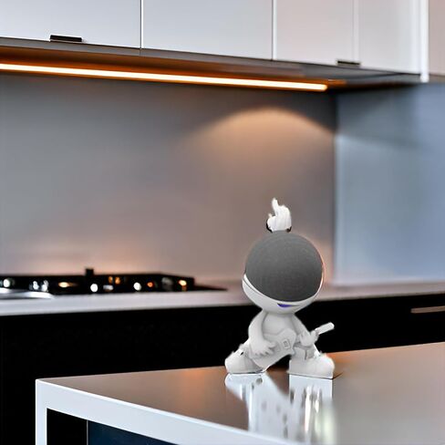 حامل حامل طاولة Splin متوافق مع Amazon Alexa Smart Speaker Echo Dot (4th و 5th Gen.) و Apple HomePod Mini ، Star Boy White in Kuwait