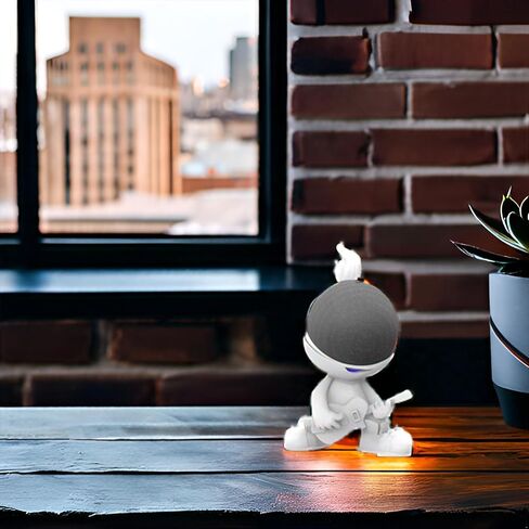 حامل حامل طاولة Splin متوافق مع Amazon Alexa Smart Speaker Echo Dot (4th و 5th Gen.) و Apple HomePod Mini ، Star Boy White in Kuwait