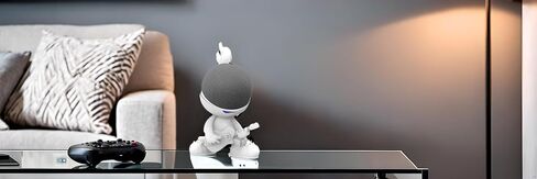 حامل حامل طاولة Splin متوافق مع Amazon Alexa Smart Speaker Echo Dot (4th و 5th Gen.) و Apple HomePod Mini ، Star Boy White in Kuwait