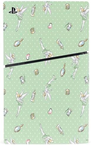 Skinit Decal Gaming Skin Compatible with PS5 Slim Disk Bundle - Officially Licensed Disney Tinker Bell Water Color Art Poses Design in Saudi Arabia