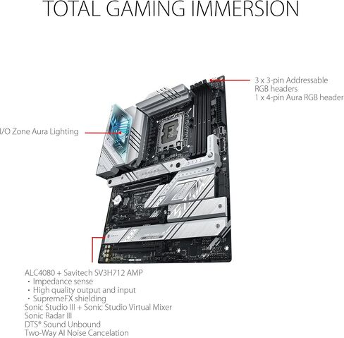 Asus Rog Strix Z790-A Gaming WiFi D4 Intel Z790 LGA 1700 ATX DDR4-SDRAM اللوحة الأم in Saudi Arabia