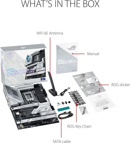 Asus Rog Strix Z790-A Gaming WiFi D4 Intel Z790 LGA 1700 ATX DDR4-SDRAM اللوحة الأم in Saudi Arabia