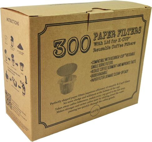Disposable K Cup Paper Filters with Lids for Reusable Coffee Pods, 300 in Saudi Arabia