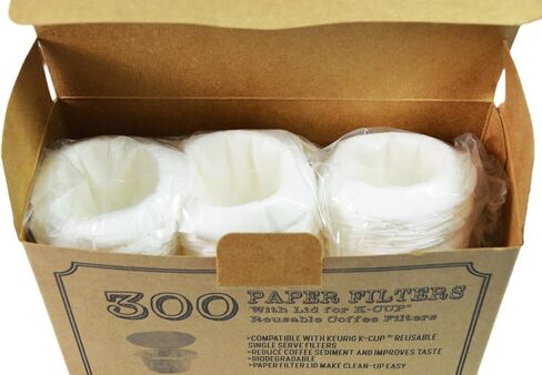 Disposable K Cup Paper Filters with Lids for Reusable Coffee Pods, 300 in Saudi Arabia