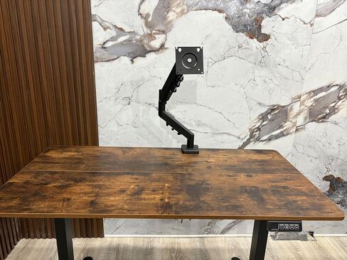 ArcadeX Single Monitor Mount, 13 to 32 Inch Gas Monitor Arm, Adjustable Stand, Vesa Mount with Clamp and Grommet Base - Fits 4.4 to 22lbs LED Computer Monitors (Black) in Saudi Arabia
