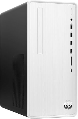 HP Pavilion Tower Tower Computer ، Intel 8-Core I7-10700F حتى 4.8 جيجا هرتز ، 32 جيجا بايت DDR4 RAM ، 1TB PCIE SSD ، Geforce GT 610 2GB ، WiFi 6 ، Bluetooth ، RJ-45 ، Type-C ، KB & Mouse ، White ، Windows 11 (READED) in Kuwait