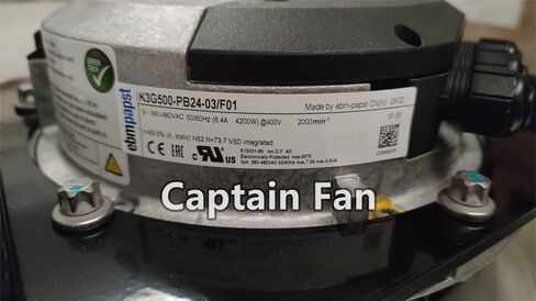 K3G500-PB24-03/F01 EBM PAPST FAN 380/480VAC 6.4A 4200W EC Centrifugal Fan Ahu Fan in Kuwait