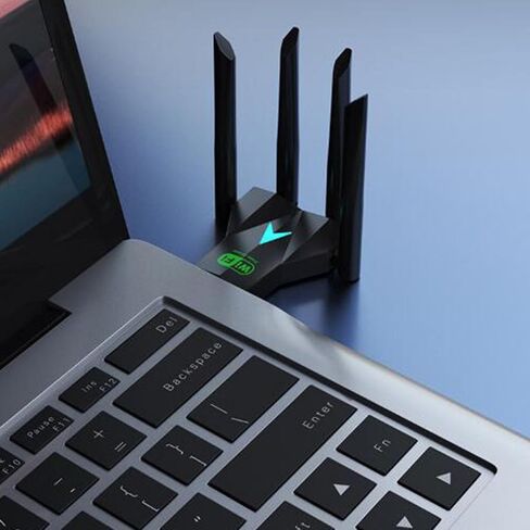 USB Adapter, 1300Mbps Dual Band 2.4G 5GHz USB Adapter, Portable USB Network Adapter Replacement for Wins 7 8 8.1 10 11 in Saudi Arabia