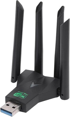 USB Adapter, 1300Mbps Dual Band 2.4G 5GHz USB Adapter, Portable USB Network Adapter Replacement for Wins 7 8 8.1 10 11 in Saudi Arabia