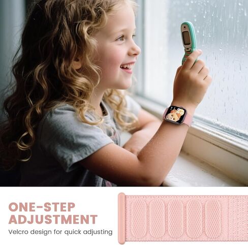 Sport Loop Bands Compatible with Kids Apple Watch Band, Soft Breathable Nylon Strap for Girls Boys Small Wrists for iWatch Series 10 9 8 7 6 5 4 3 SE SE2 in Kuwait