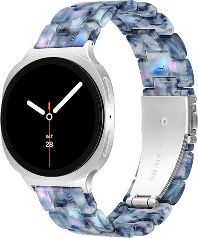 فرقة راتنج لـ Samsung Galaxy Watch 8 Band 40mm 44mm/Galaxy Watch 8 Classic Band 46mm Women Men ، حزام بديل خفيف الوزن لـ Samsung Watch 8 Bands-Navy Blue in Kuwait
