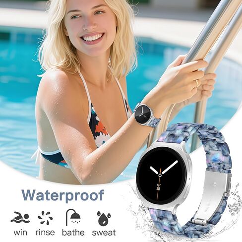 فرقة راتنج لـ Samsung Galaxy Watch 8 Band 40mm 44mm/Galaxy Watch 8 Classic Band 46mm Women Men ، حزام بديل خفيف الوزن لـ Samsung Watch 8 Bands-Navy Blue in Kuwait