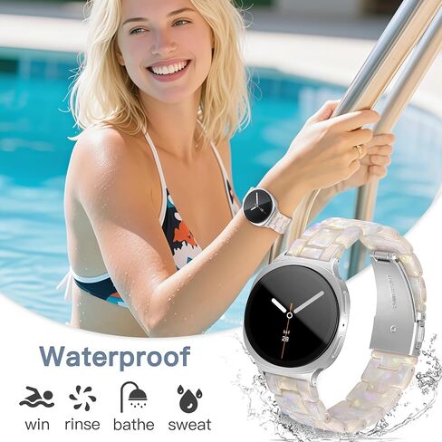 فرقة راتنج لـ Samsung Galaxy Watch 8 Band 40mm 44mm/Galaxy Watch 8 Classic Band 46mm Women Men ، حزام بديل خفيف الوزن لـ Samsung Watch 8 Bands-Navy Blue in Kuwait