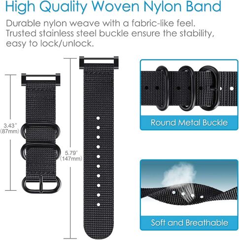 Fintie Watch Band متوافق مع Suunto Core ، حزام رياضي بديل من النايلون المتميز مع مشبك معدني متوافق مع Suunto Core Smart Watch in Kuwait