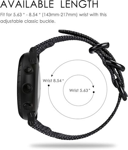 Fintie Watch Band متوافق مع Suunto Core ، حزام رياضي بديل من النايلون المتميز مع مشبك معدني متوافق مع Suunto Core Smart Watch in Kuwait