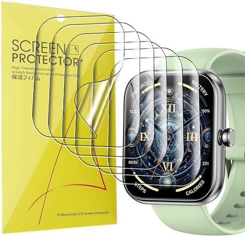 Compatible for BOOOMIC Smartwatch Screen Protector, [6 Pack] Full Coverage TPU Clear Film Compatible for BOOOMIC IDW25, IDW26, IDW28 1.83" Smartwatch (6 Pack) in Saudi Arabia