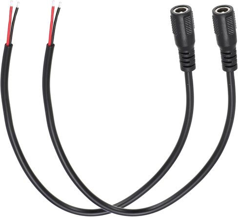 meccanixity 2pcs dc powera power cables ، 5.5mm × 2.1 مم موصل قابس برميل أنثى إلى سلك عاري مفتوح 30 سم لأجهزة الكمبيوتر المحمولة للكمبيوتر المحمول الأجهزة الإلكترونية in Kuwait