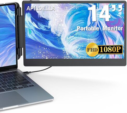 14 '' 'screen screen extender 1080p ، موسع مراقب مزدوج محمول لأجهزة الكمبيوتر المحمولة-USB C و HDMI ، اللعب المكونات للعرض المزدوج على Mac و Windows ، يناسب 13' '-17.3'. in Kuwait
