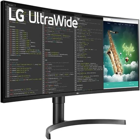 LG 35 "35BN75CN-B VA HDR QHD ULTRAWIDE ™ شاشة منحنية (3440 × 1440) مع معدل تحديث 100 هرتز ، 5 مللي ثانية (GTG) ، USB Type-C ™ ، AMD Freesync ™ ، مزامنة الإجراء الدينامي in Kuwait