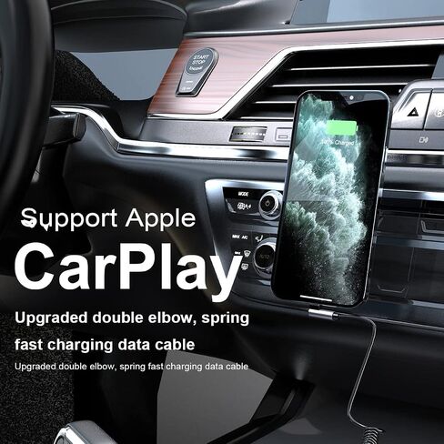 2Pack CarPlay Right Angle USB C to Lightning Coiled Coiled Charging Cable，90 Degree Elbow Apple Fast Charge Sync Data Spring Retractable Cord Adapter for iPhone 14/13/12/11/SE/Xs/Xr/8/iPad-4FT in Saudi Arabia